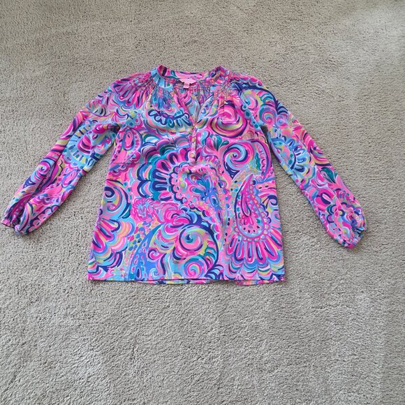 Lilly Pulitzer Elsa Silk Top - Picture 1 of 5